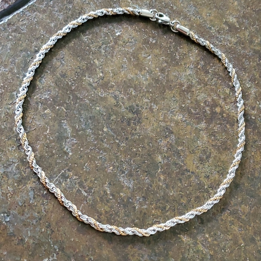 Stainless Steel 2 Tone Necklace